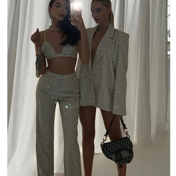 GOLD SANTORINI TROUSERS - Picture 2 of 7